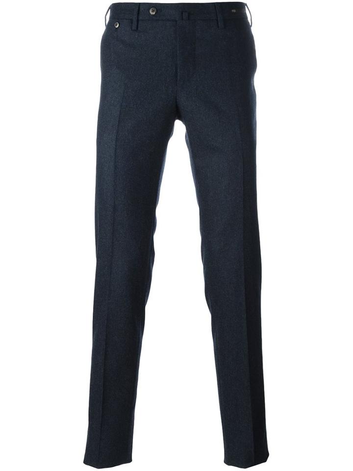 Pt01 Super Slim Fit Trousers, Men's, Size: 54, Blue, Spandex/elastane/virgin Wool