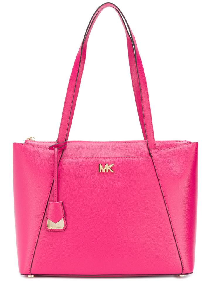 Michael Michael Kors Logo Plaque Tote - Pink & Purple