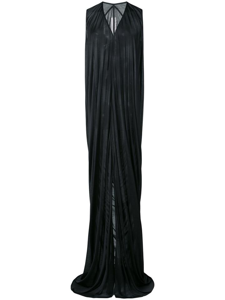 Rick Owens Gathered Maxi Dress - Black