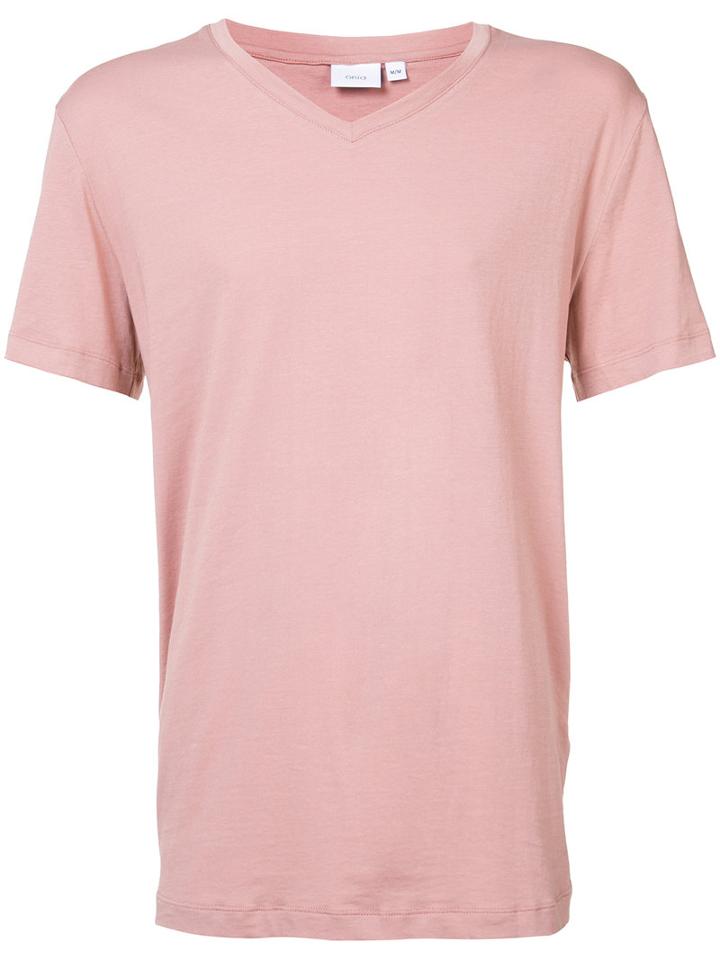 Onia - Joey V-neck T-shirt - Men - Cotton/spandex/elastane - M, Pink/purple, Cotton/spandex/elastane