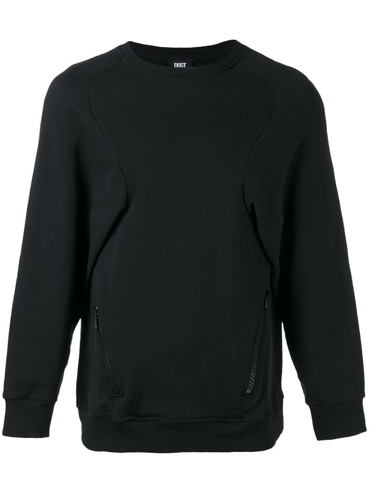 Dust Long Sleeve Sweatshirt, Adult Unisex, Size: Medium, Black, Cotton