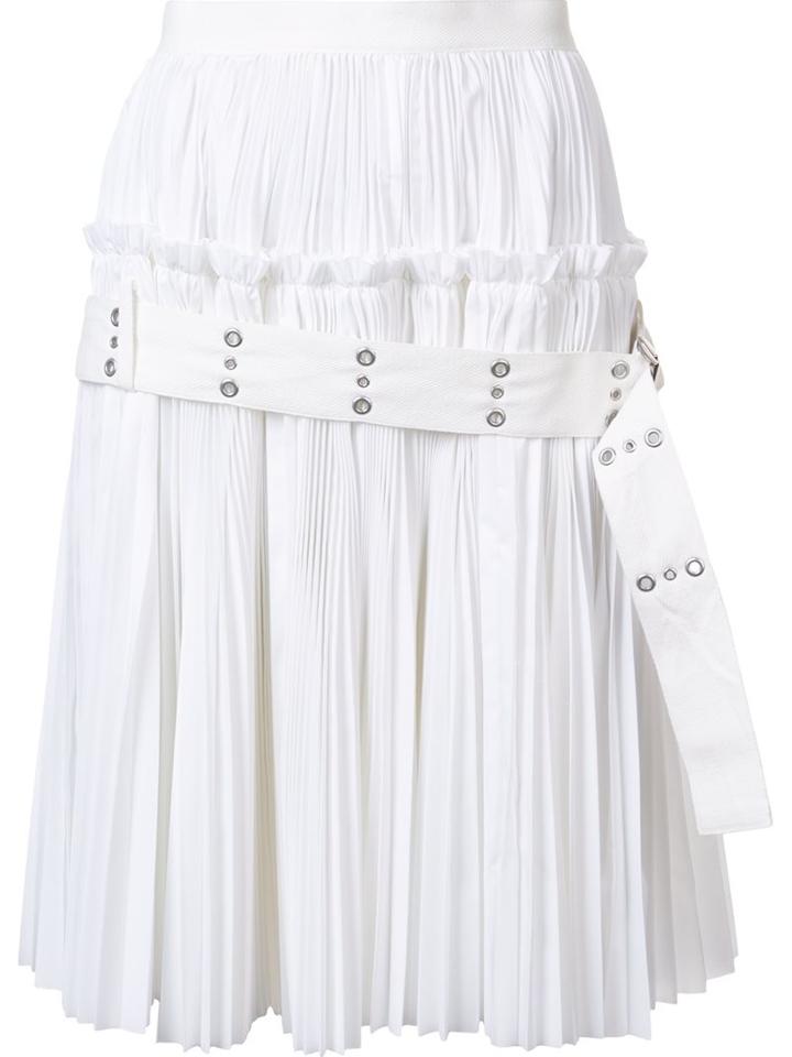 Sacai Eyelet Belt Pleated Skirt