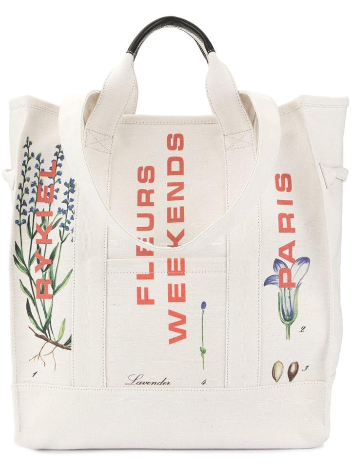 Sonia Rykiel Flower Tote Bag - White
