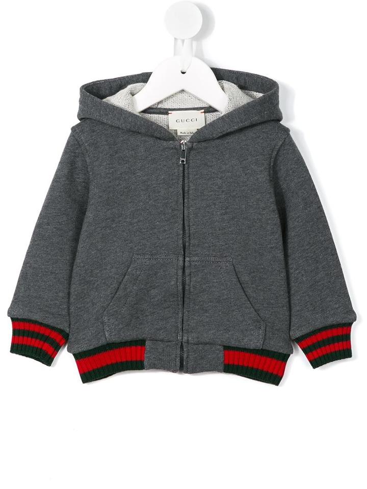 Gucci Kids - Web Hoodie - Kids - Cotton - 18-24 Mth, Grey