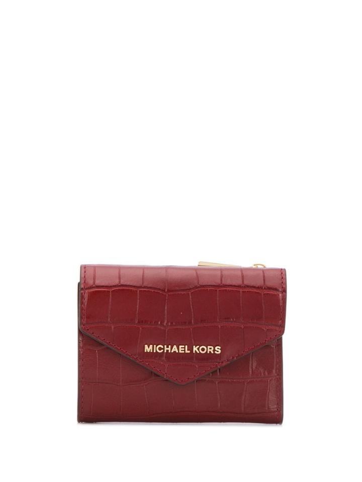 Michael Michael Kors Embossed Square Wallet - Red