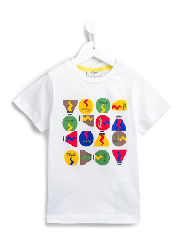 Fendi Kids Light Bulb Print T-shirt