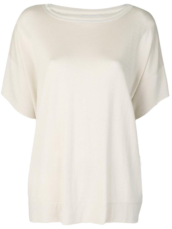 Snobby Sheep Oversized Fine Knit Top - Nude & Neutrals