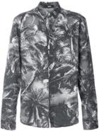 Versus Palm Tree Print Shirt - Grey