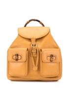 Gucci Pre-owned Bamboo Line Backpack - Yellow