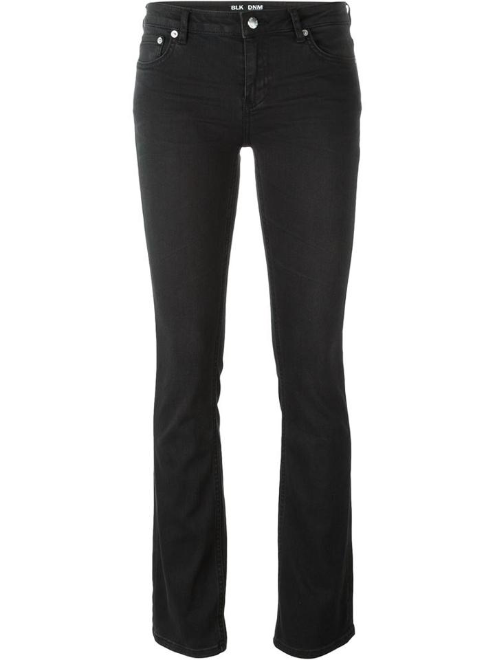 Blk Dnm Bootcut Jeans, Women's, Size: 30, Black, Cotton/polyester/spandex/elastane/viscose