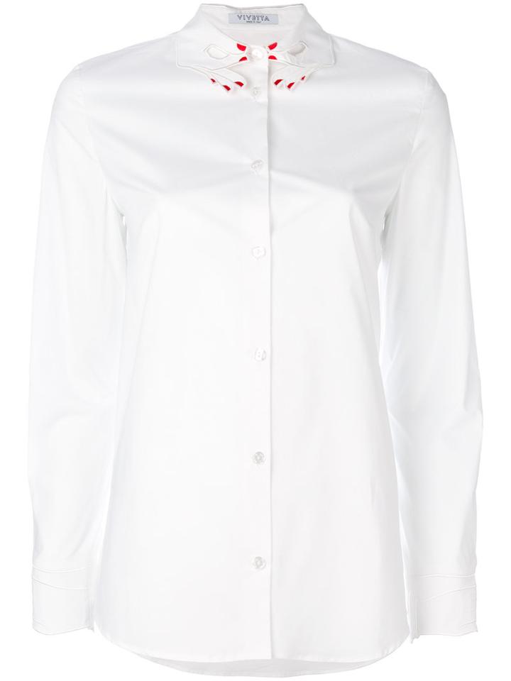 Vivetta - Freetown Hand Collar Blouse - Women - Cotton/spandex/elastane - 40, White, Cotton/spandex/elastane