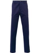 Mp Massimo Piombo - Tapered Trousers - Men - Cotton - 52, Blue, Cotton