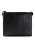 Emporio Armani Logo Shoulder Bag, Men's, Black, Calf Leather