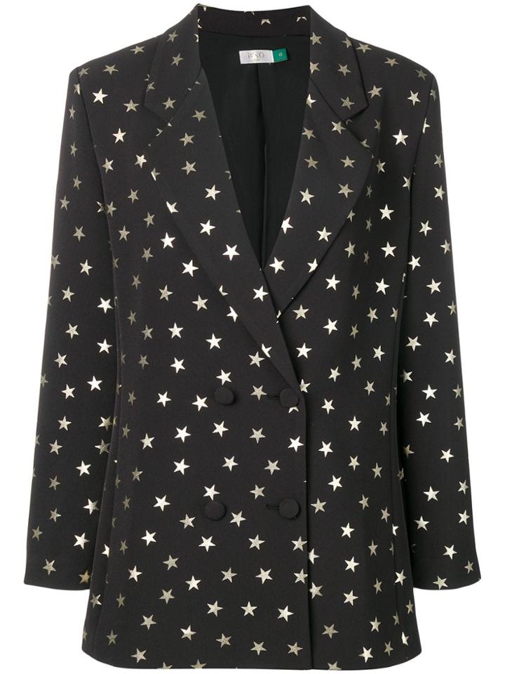 Rixo London Star Print Blazer - Black