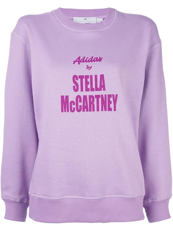 Adidas By Stella Mccartney Logo Yoga Sweatshirt, Women's, Size: Small, Pink/purple, Cotton/polyester