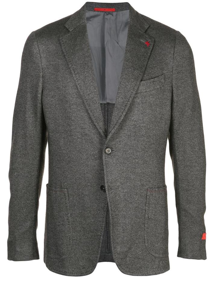 Isaia Classic Single-breasted Blazer - Grey