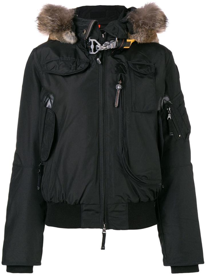 Parajumpers Fur Trimmed Jacket - Black
