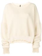 Unravel Project Distressed Knitted Jumper - Neutrals