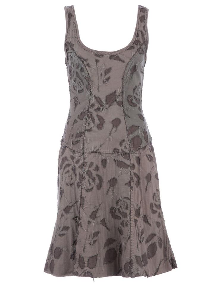 Projet Alabama Floral Stitch Detail Dress, Women's, Size: Medium, Grey, Cotton