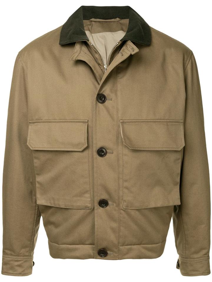 Lemaire Flap Pocket Bomber Jacket - Green