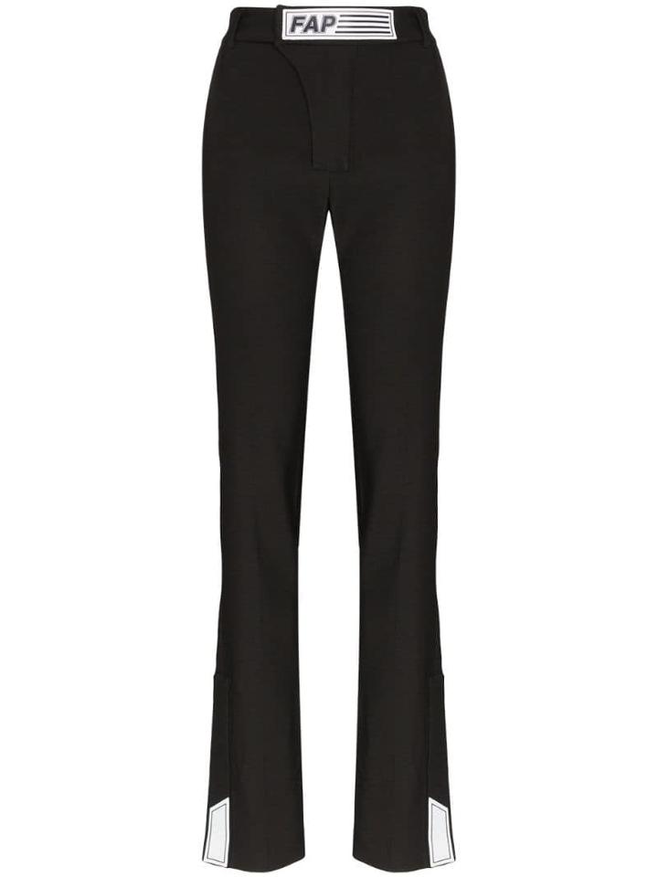 Filles A Papa Tailored Logo Patch Trousers - Black