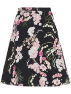Giambattista Valli Lily Of The Valley Printed Skirt - Black