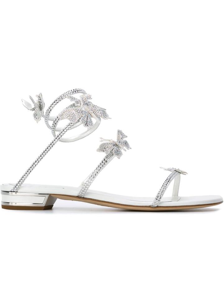 Rene Caovilla Embellished Coiled Strap Sandals