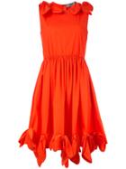 Msgm Knots Detail Dress - Yellow & Orange