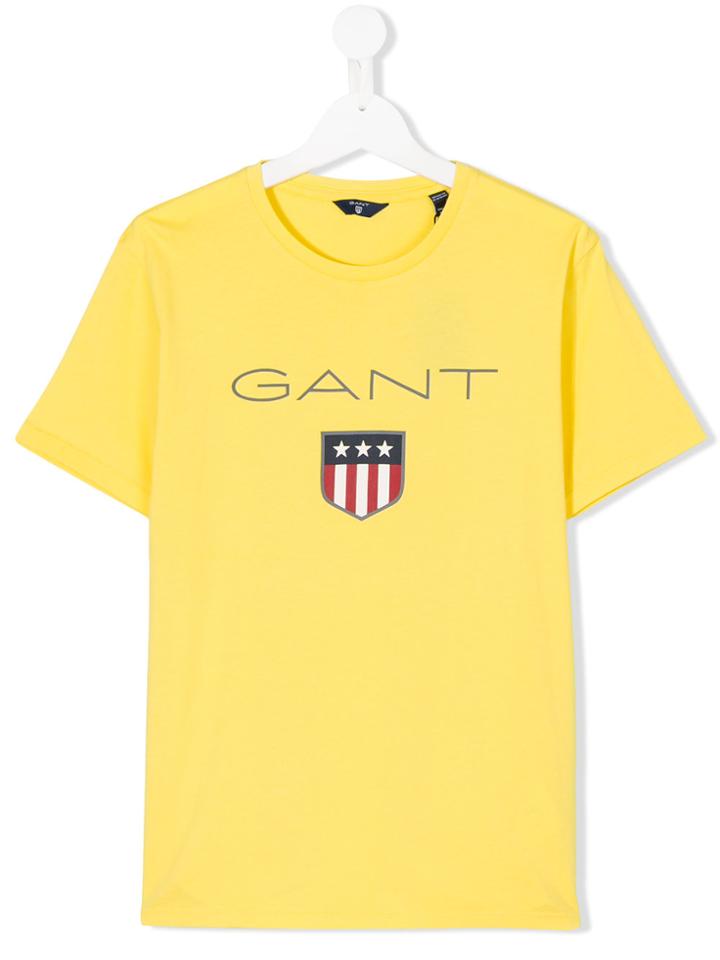 Gant Kids Logo Print T-shirt - Yellow & Orange