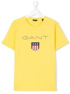 Gant Kids Logo Print T-shirt - Yellow & Orange