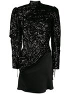 Almaz Sequin Mini Dress - Black