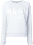 Msgm Basic Logo Sweatshirt - Grey