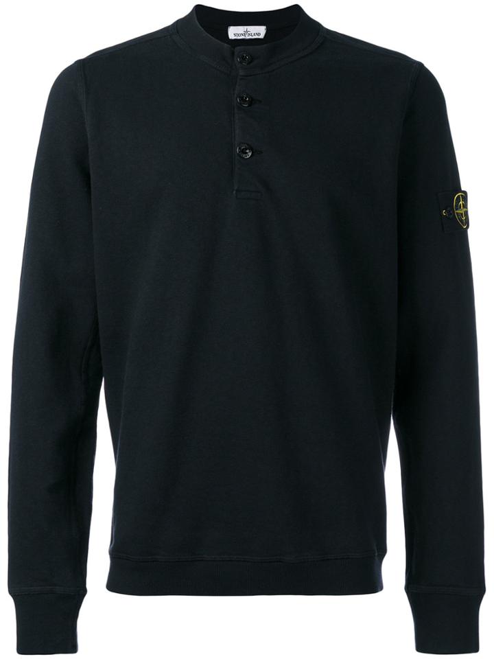 Stone Island Fitted Knitted Sweatshirt - Black