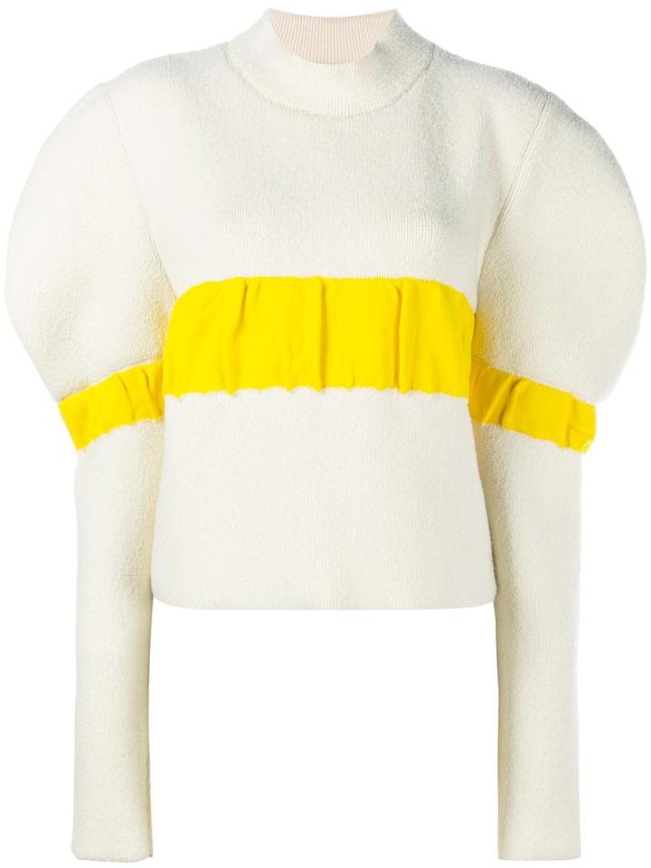 J.w.anderson Puff Sleeve Jumper, Women's, Size: Small, Nude/neutrals, Polyamide/polyester/polypropylene/virgin Wool