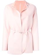 Loro Piana - Belted Reversible Coat - Women - Lamb Skin/cashmere - Xs, Pink/purple, Lamb Skin/cashmere
