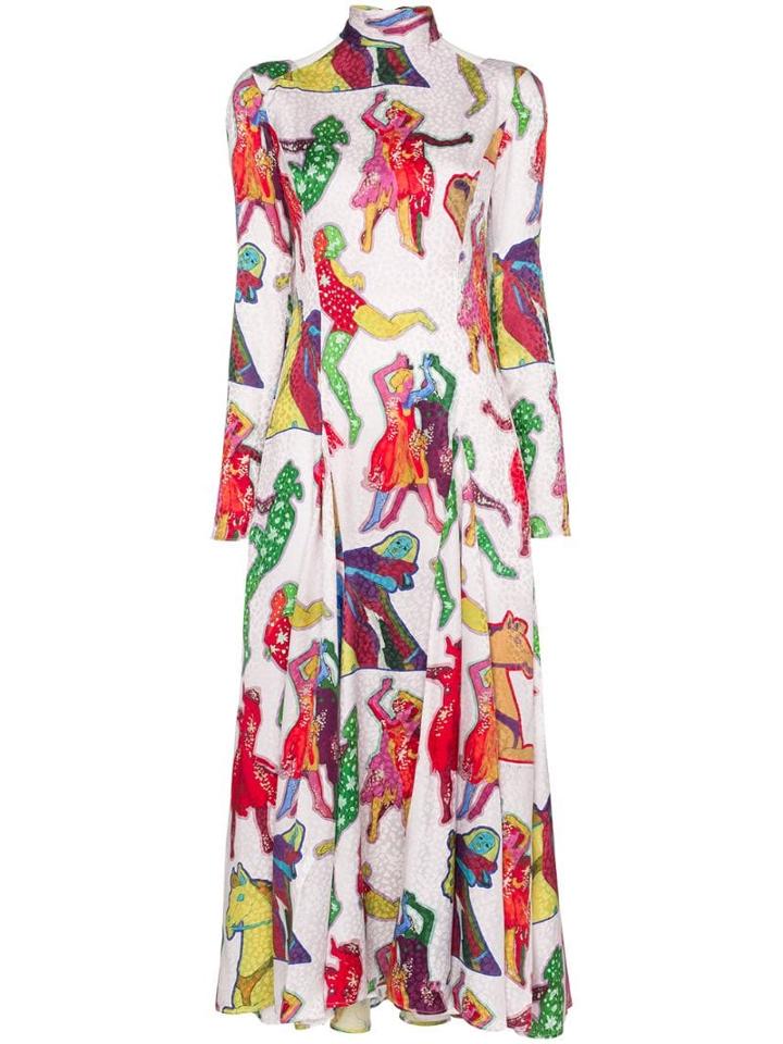 Stella Mccartney Silk Lucy In The Sky With Diamonds Dress - Pink