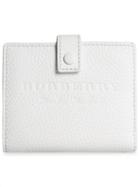 Burberry Embossed Leather Folding Wallet - White