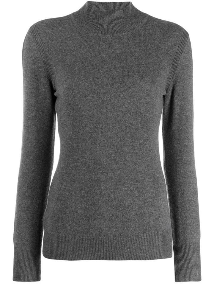 Alberta Ferretti Funnel Neck Jumper - Grey