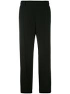 Giorgio Armani - Straight-leg Trousers - Women - Polyester/acetate/cupro - 50, Black, Polyester/acetate/cupro