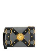 Versace Medusa Print Clutch - Grey