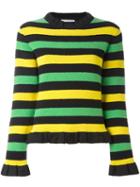 J.w.anderson Ruffle Trim Jumper, Women's, Size: Medium, Yellow/orange, Polyamide/polypropylene/spandex/elastane/virgin Wool
