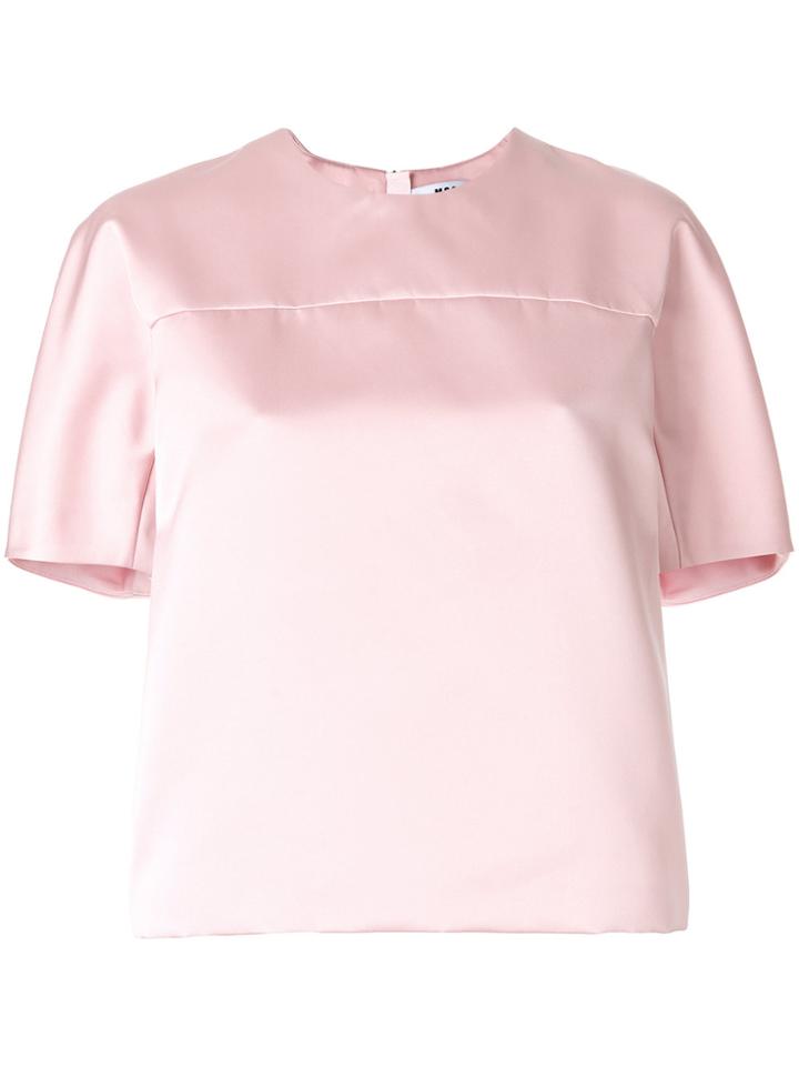 Msgm Structured Sleeve Blouse - Pink & Purple