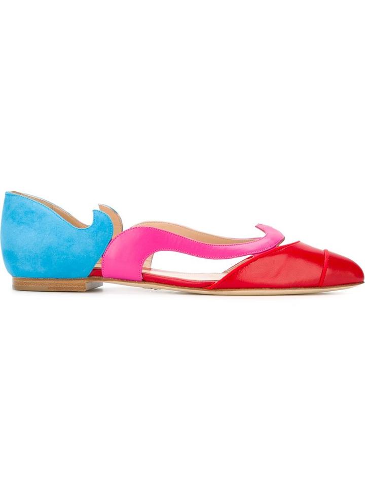 Paula Cademartori Lucien Ballerinas, Women's, Size: 36, Blue, Suede/leather/rayon/leather