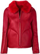 Ymc Cropped Zip Front Jacket - Red