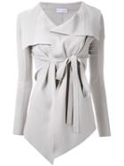 Scanlan Theodore Belted Draped Front Jacket, Women's, Size: Small, Nude/neutrals, Viscose