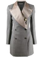 Y/project Micro Check Blazer Dress - Grey