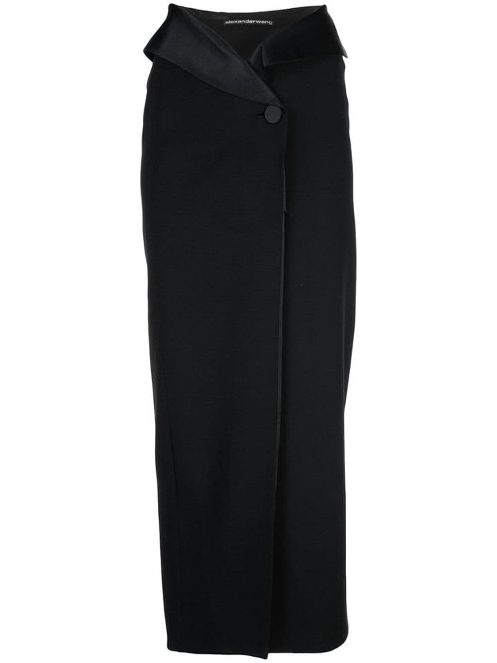 Alexander Wang Tuxedo Wrap Skirt - Black