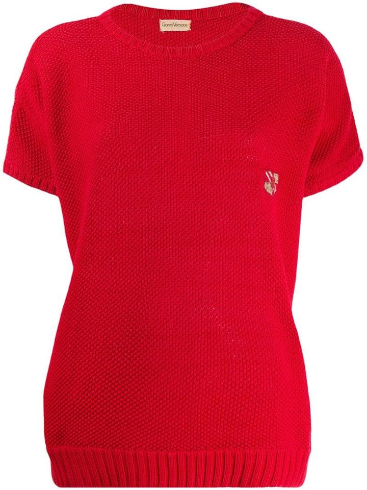 Versace Pre-owned 1980's Knitted Top - Red