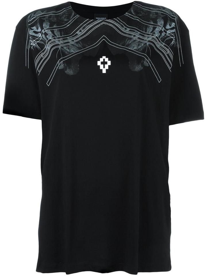 Marcelo Burlon County Of Milan Printed T-shirt, Women's, Size: Xs, Black, Cotton