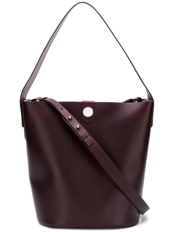 Sophie Hulme Calf Leather Tote Bag - Red